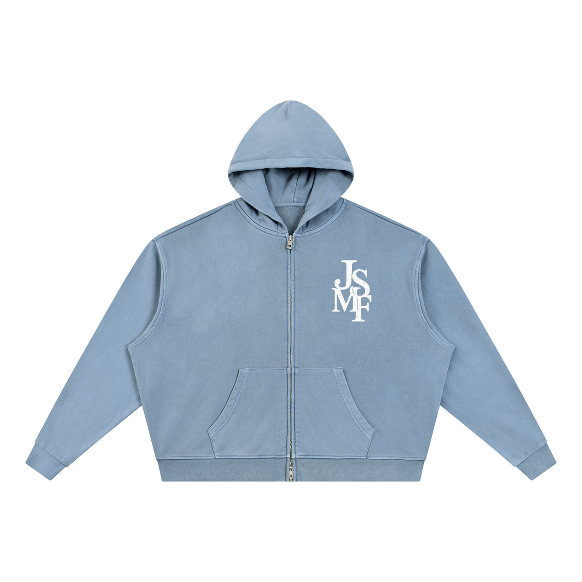 “Jesus set me free” Vintage Wash Full Zip Boxy Hoodie
