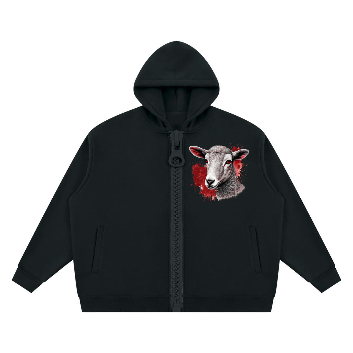 BOL Oversized Fleece Chunky-Zip Hoodie