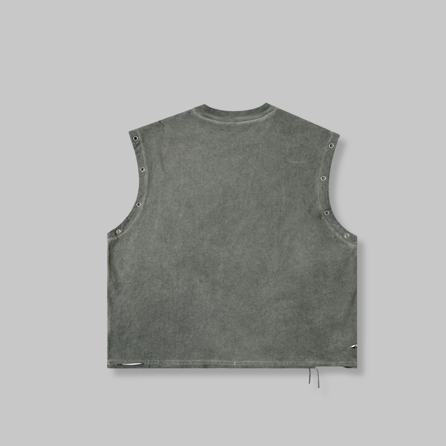 Blood Bought Distressed Grommet Eyelet Tank Top