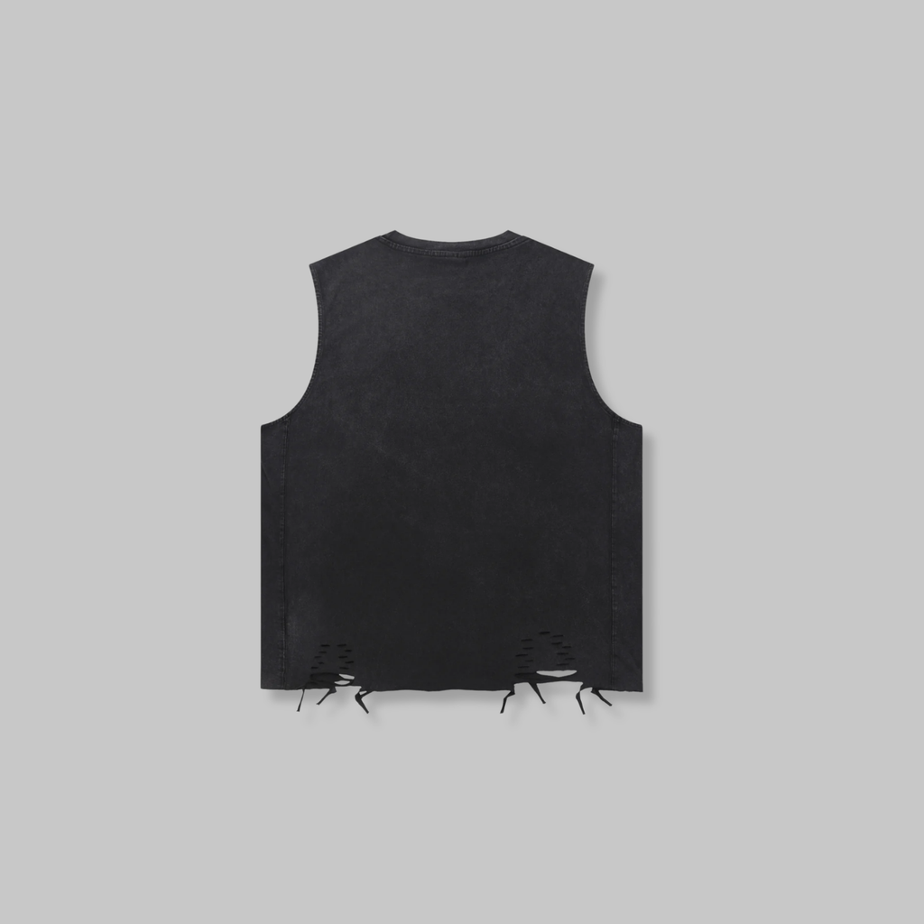Christ Washed Raw-Hem Tank Top