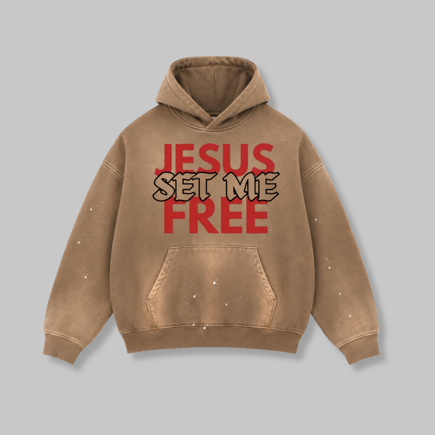 JSMF Vintage Washed Frayed Fleece Hoodie