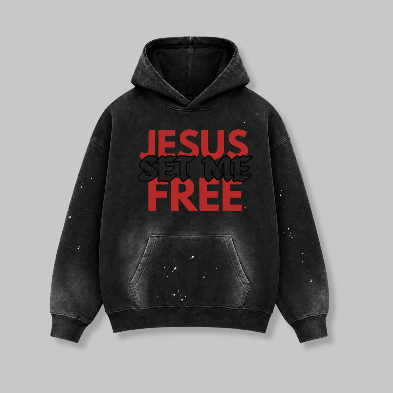 JSMF Vintage Washed Frayed Fleece Hoodie