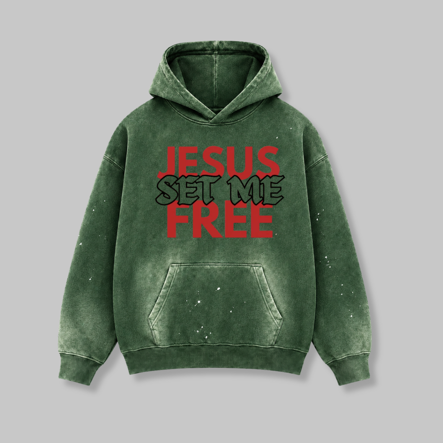 JSMF Vintage Washed Frayed Fleece Hoodie