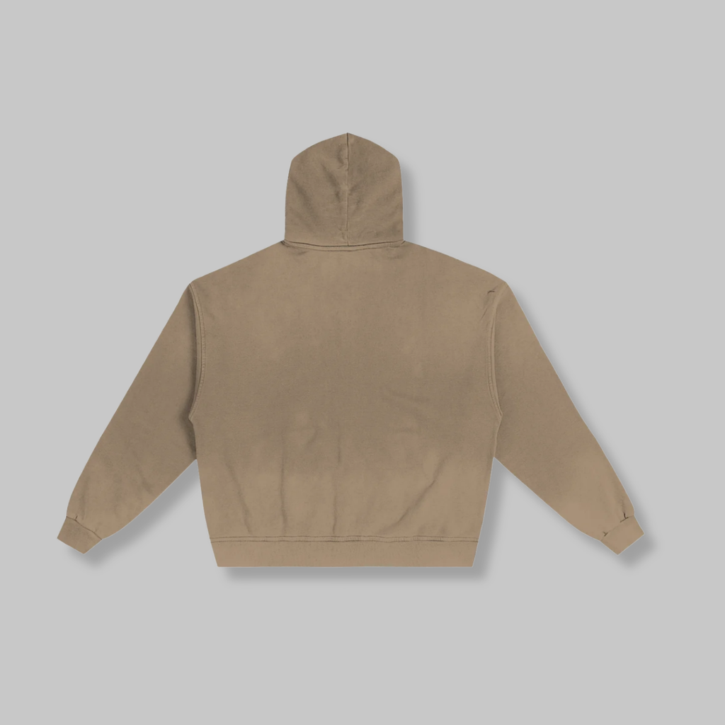 Overcome Hand-Frayed Sunfade Zip Hoodie