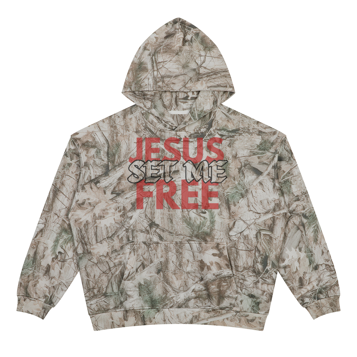 JSMF Oversized Fleece Tree Camo Hoodie