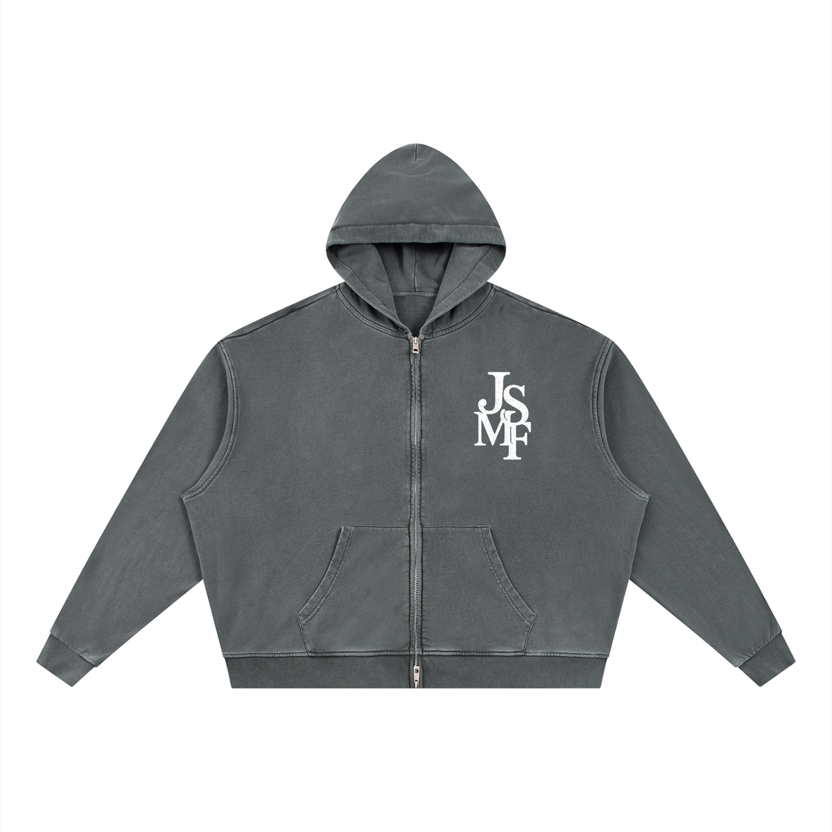“Jesus set me free” Vintage Wash Full Zip Boxy Hoodie