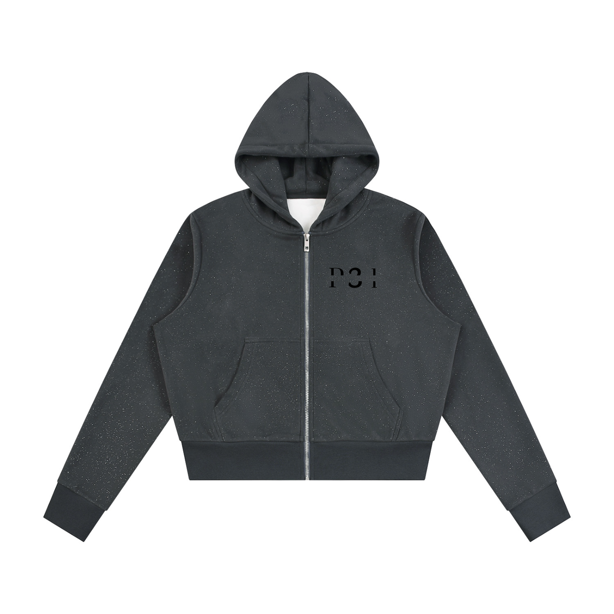P31 Women's Sparkles Fleece Full Zip Hoodie