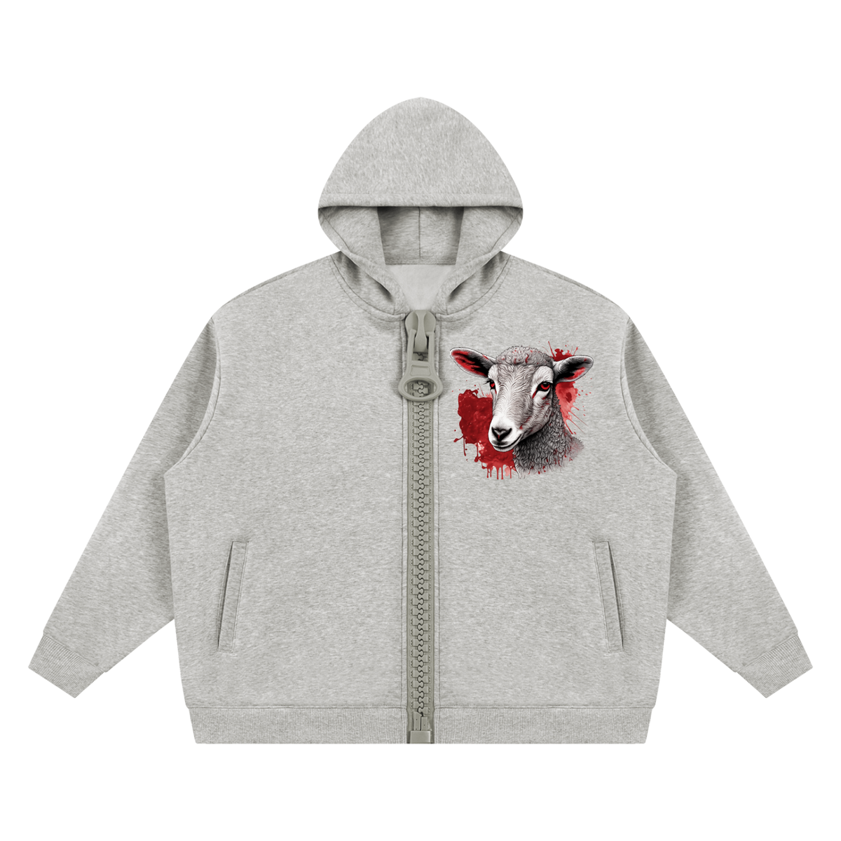 BOL Oversized Fleece Chunky-Zip Hoodie