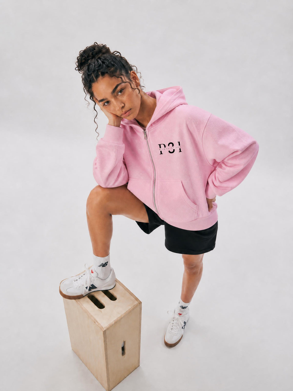 P31 Women's Sparkles Fleece Full Zip Hoodie