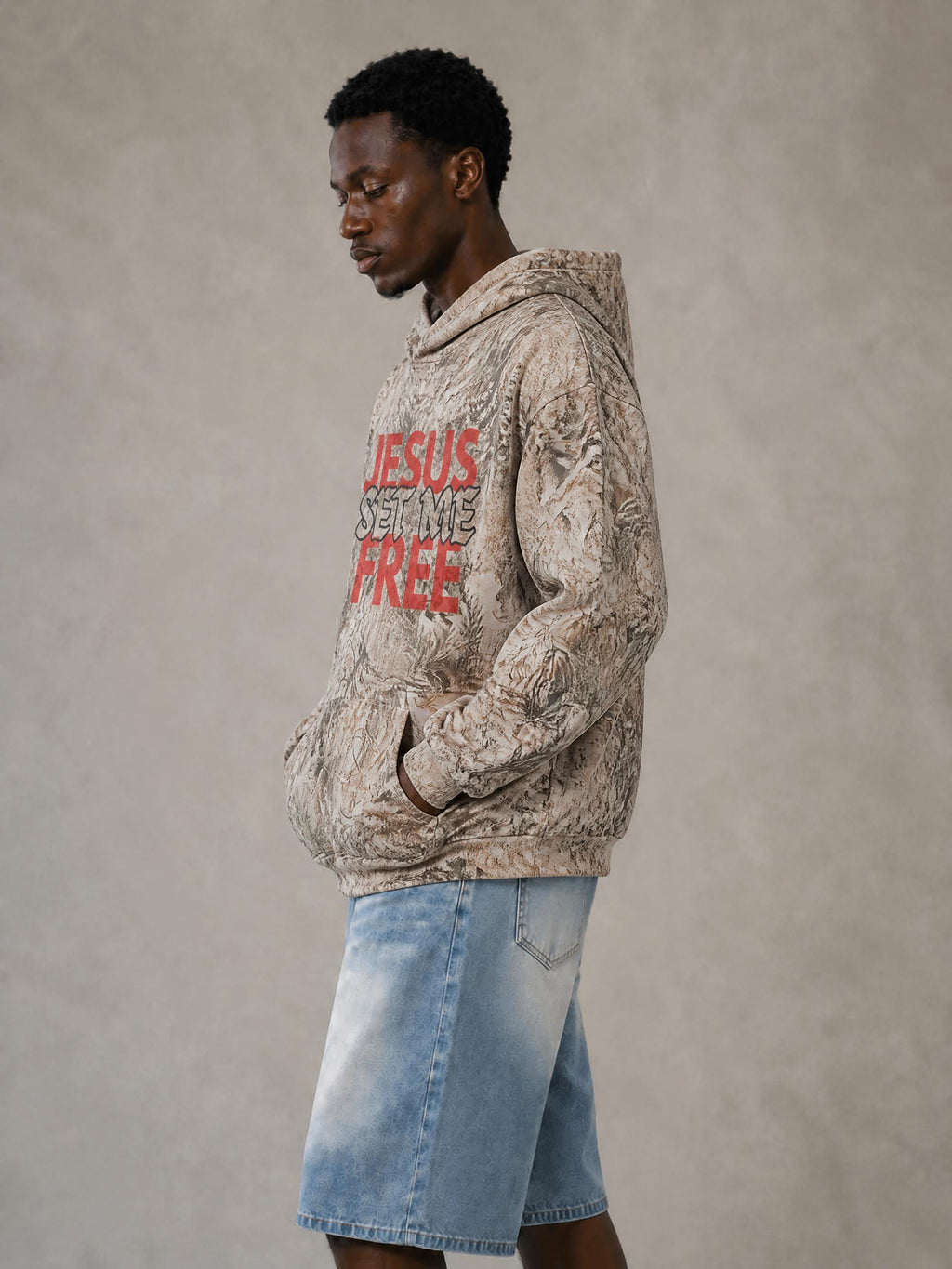 JSMF Oversized Fleece Tree Camo Hoodie