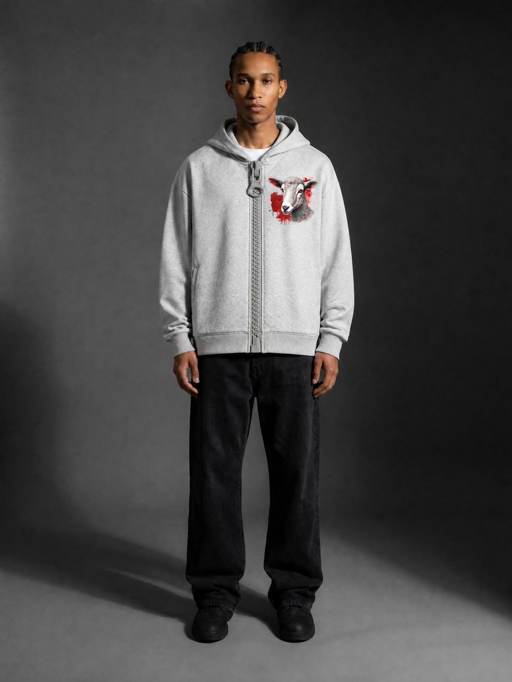 BOL Oversized Fleece Chunky-Zip Hoodie
