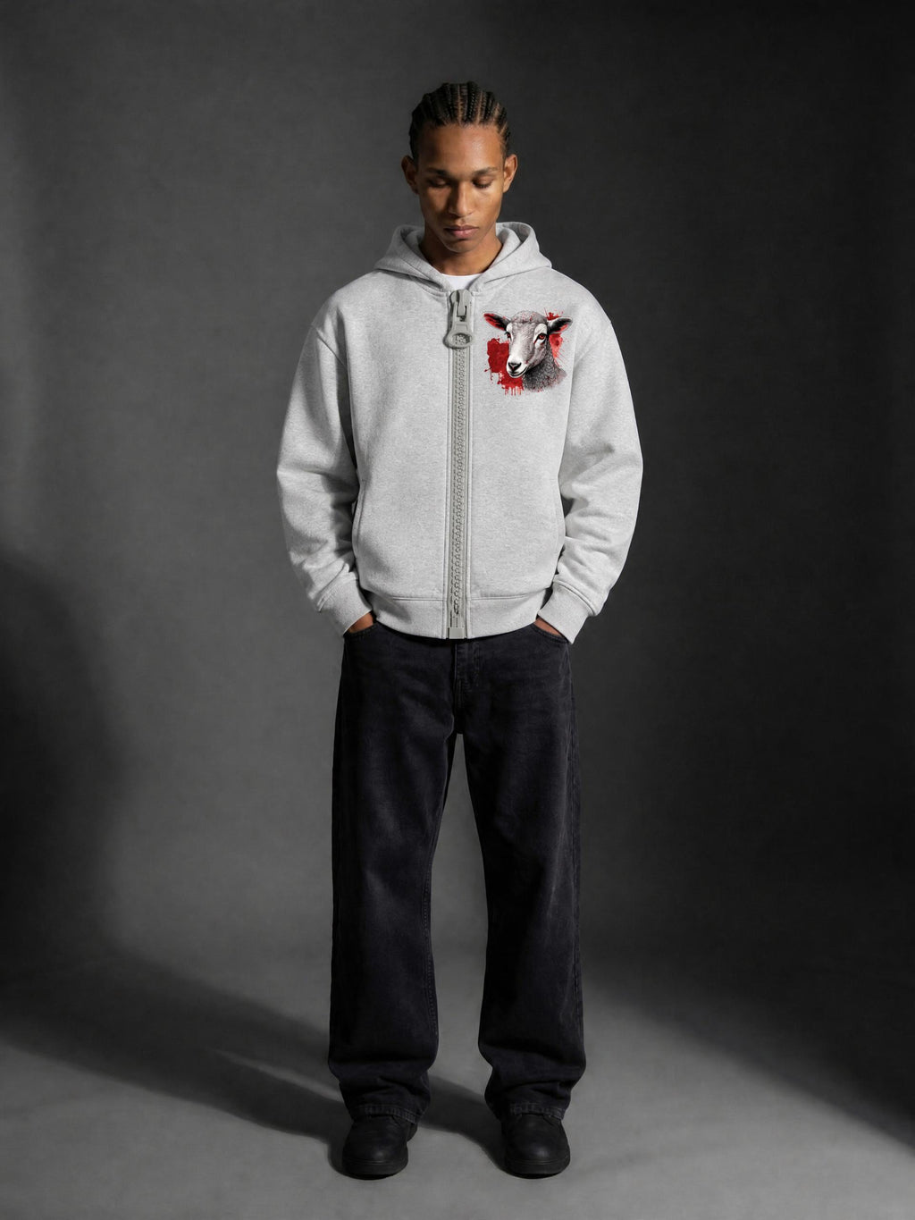 BOL Oversized Fleece Chunky-Zip Hoodie