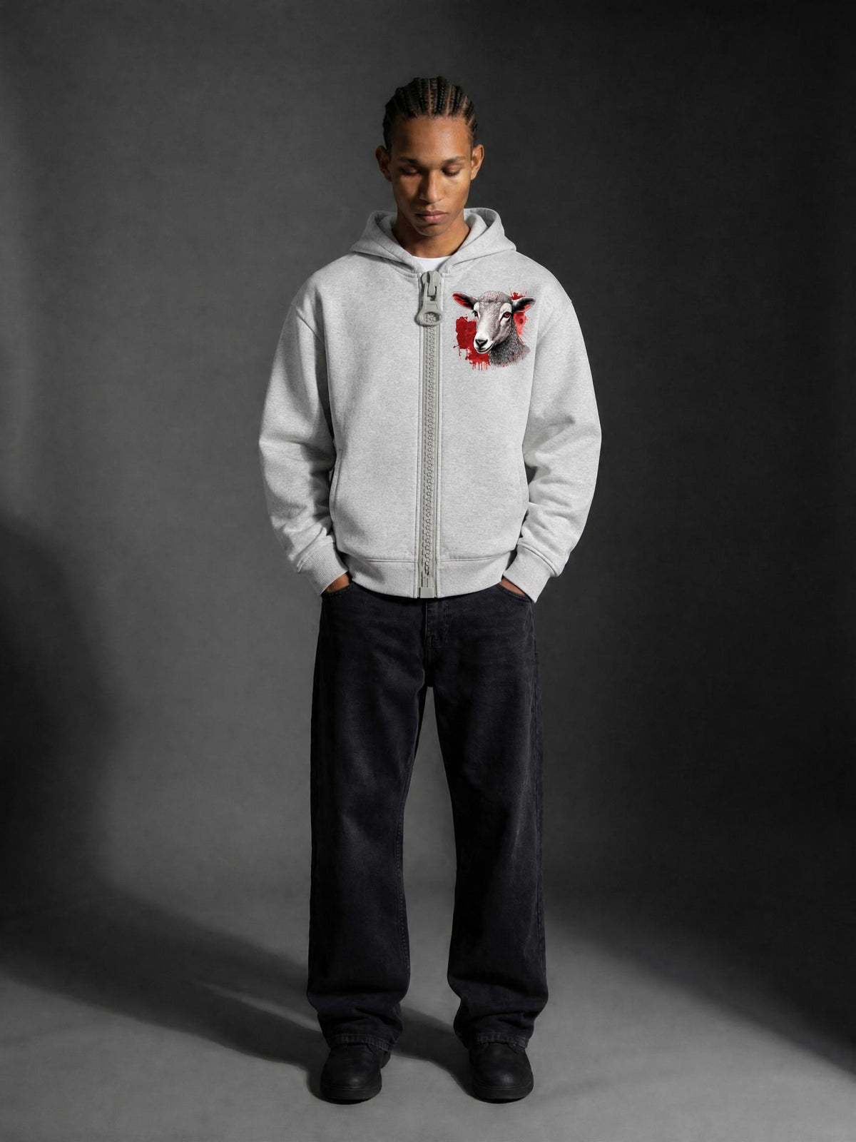 BOL Oversized Fleece Chunky-Zip Hoodie