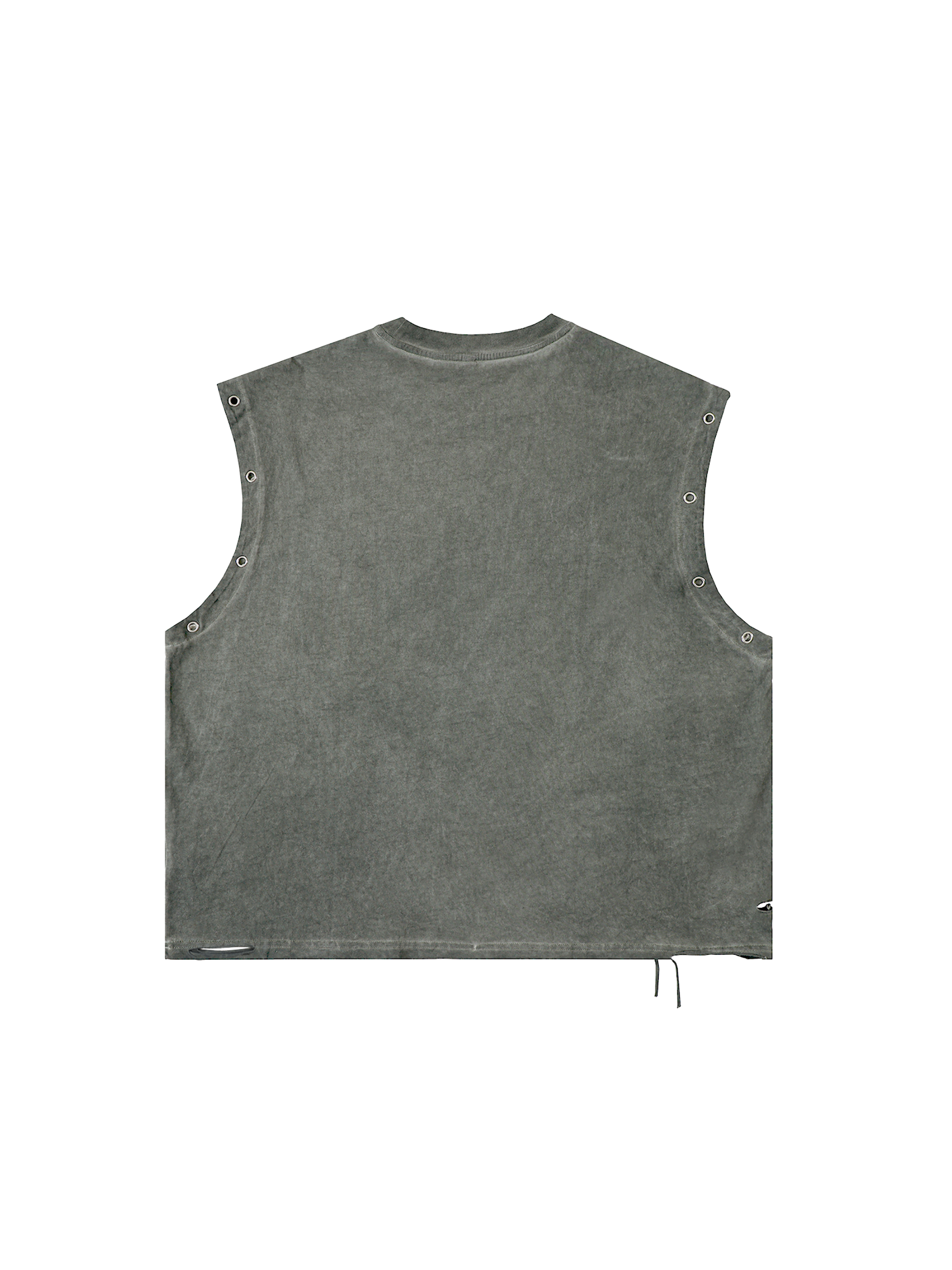Blood Bought Distressed Grommet Eyelet Tank Top